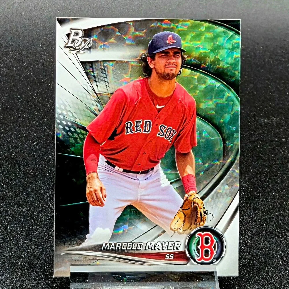 Marcelo Mayer Bowman Platinum Ice Rated Prospect RC's Red Sox Top Prospect - Picture 2 of 5